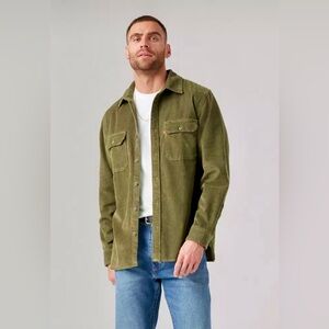 NWT - Levi Jackson Worker Overshirt Button-Up Jacket - Olive Green